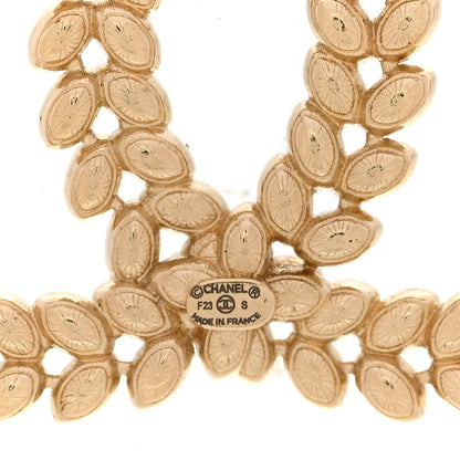 Chanel Crystal Sparkling Wheat CC Brooch Gold 3 of 3