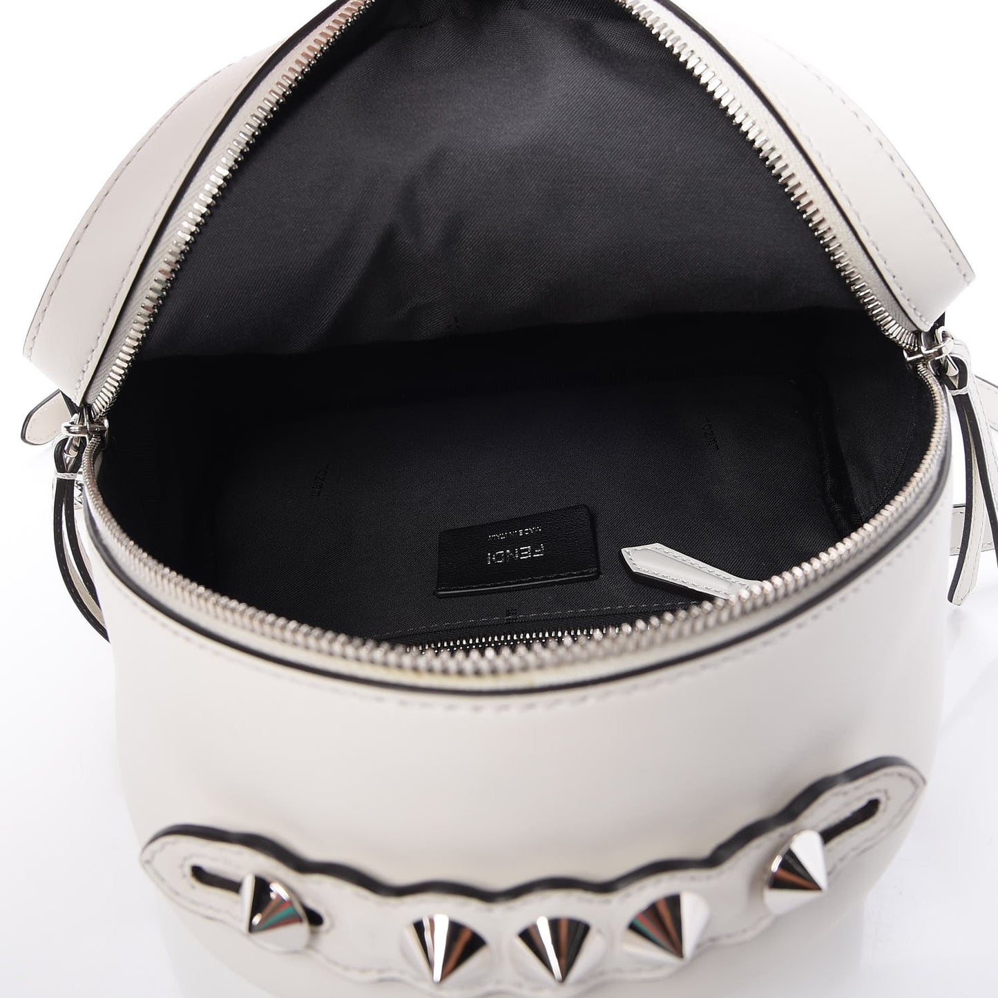 Vitello Century Nappa Flowerland Studded Mini Backpack White Ice Multicolor