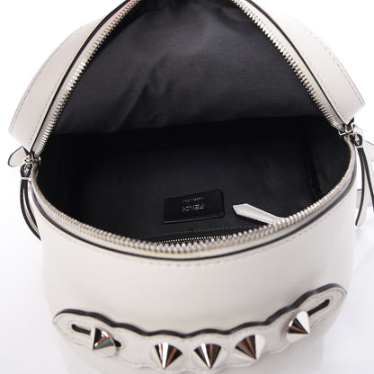 Fendi Vitello Century Nappa Flowerland Studded Mini Backpack White Ice Multicolor 5 of 8