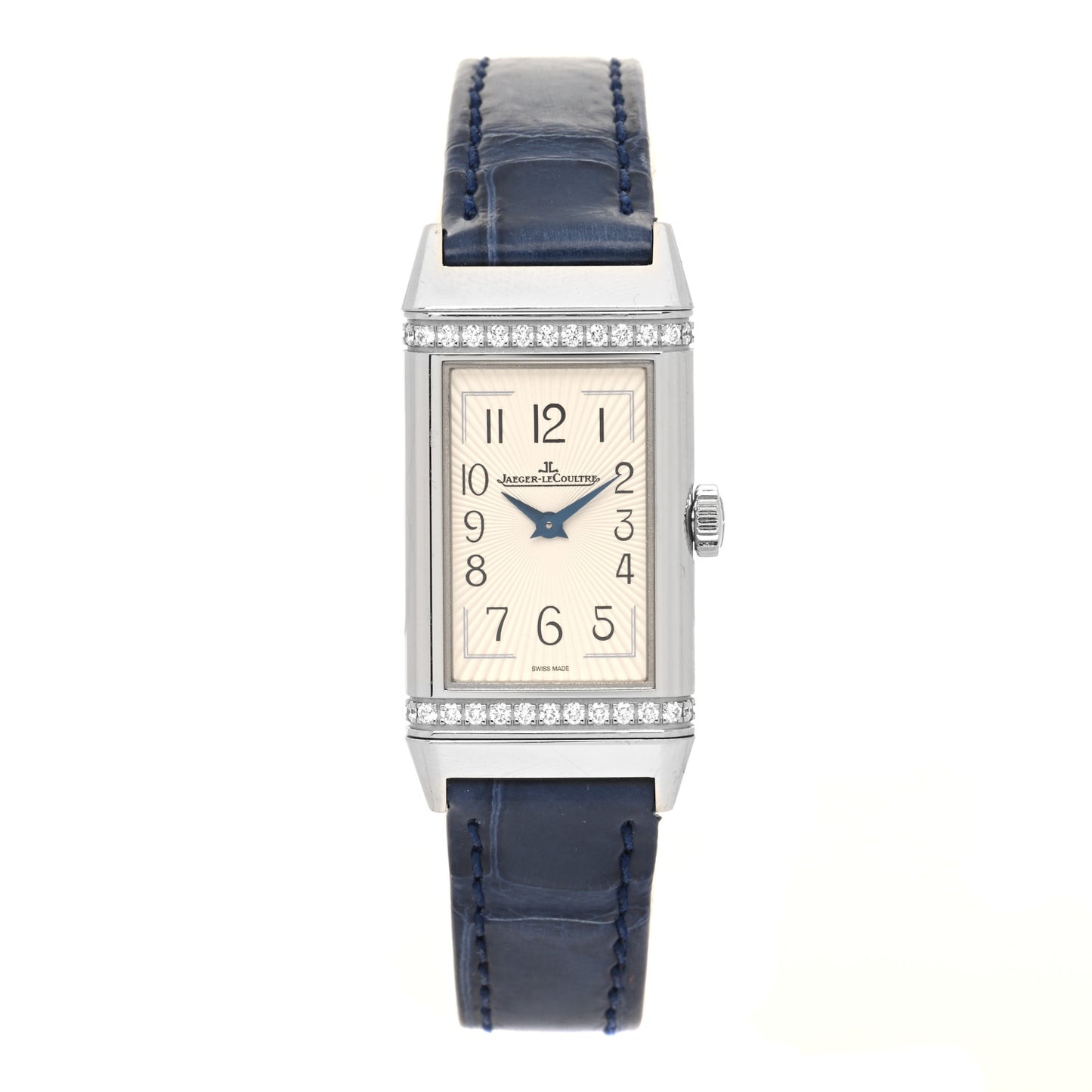 Stainless Steel Alligator Diamond 20mm Reverso One MonoFace Quartz Watch Q3288420