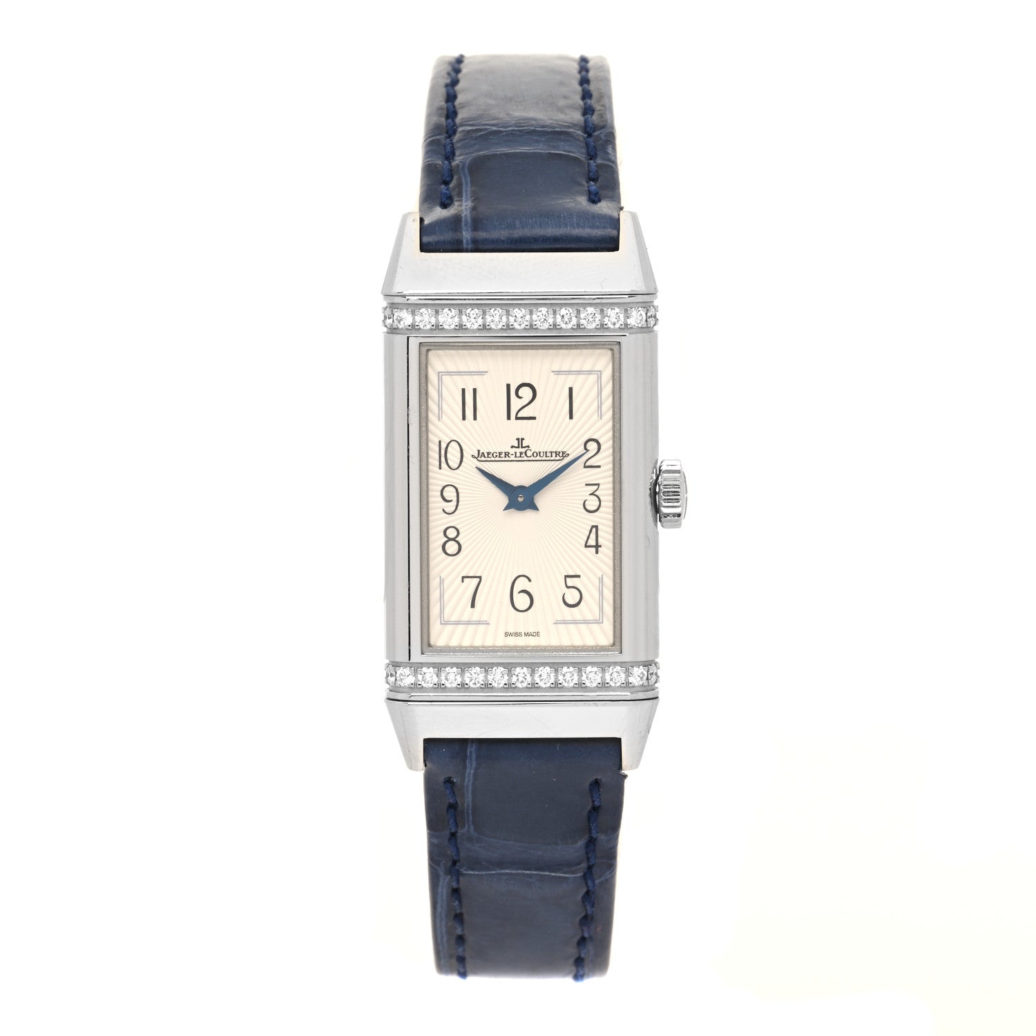 Jaeger-LeCoultre Stainless Steel Alligator Diamond 20mm Reverso One MonoFace Quartz Watch Q3288420 1 of 6