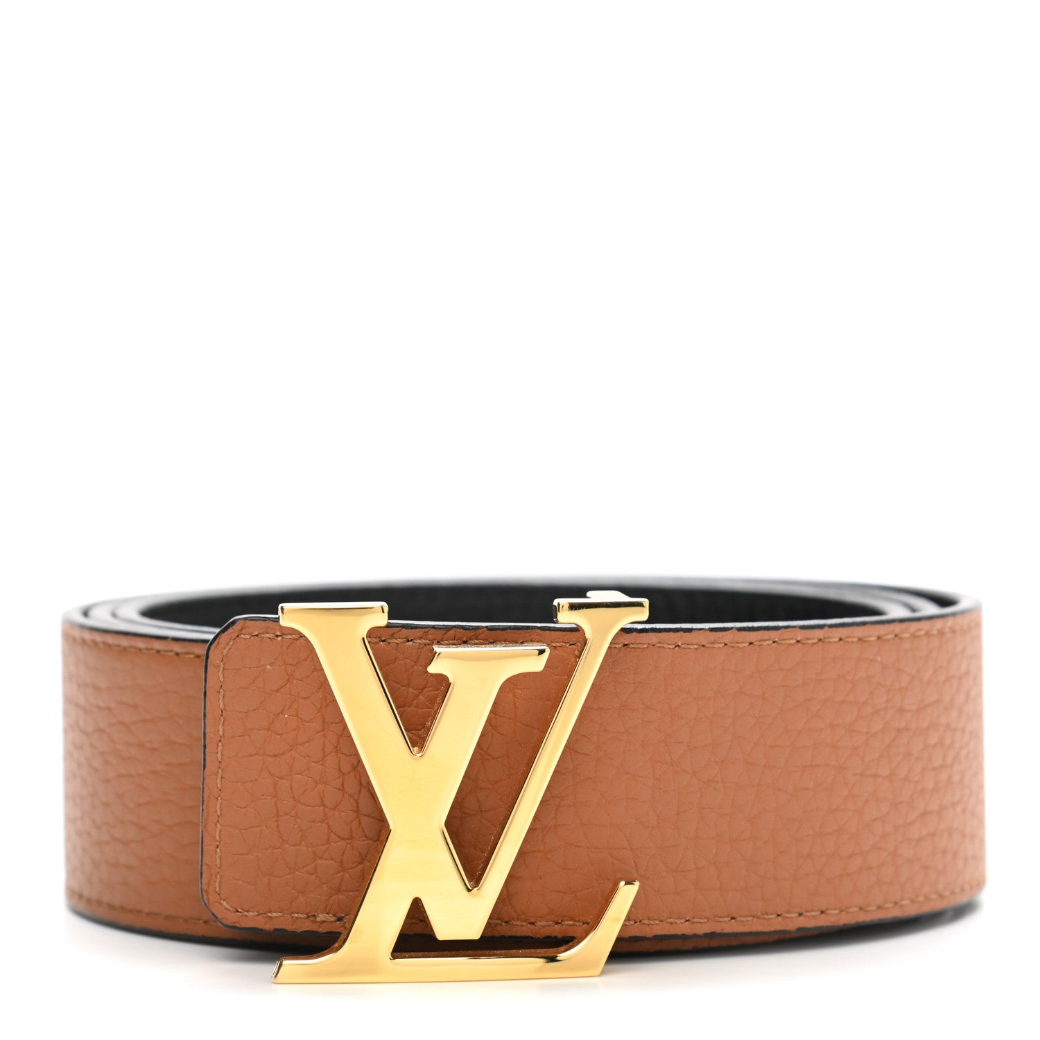 Louis Vuitton Taurillon Calfskin 30mm LV Initiales Reversible Belt 90 36 Black 1 of 6