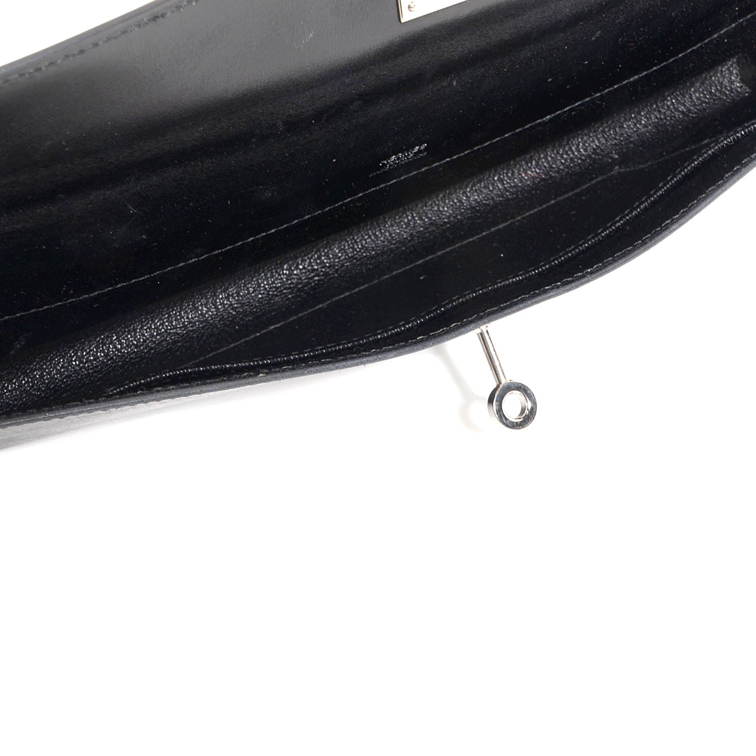 Hermes Box Kelly Cut Clutch Black 5 of 13