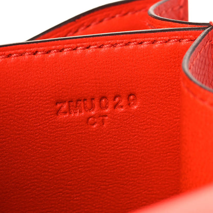 Hermes Epsom Enamel Constance 18 Capucine Sanguine 7 of 10