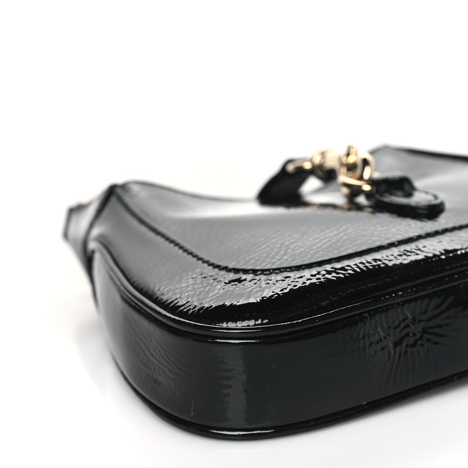 Gucci Crinkled Patent Mini Jackie Notte Bag Black 7 of 8