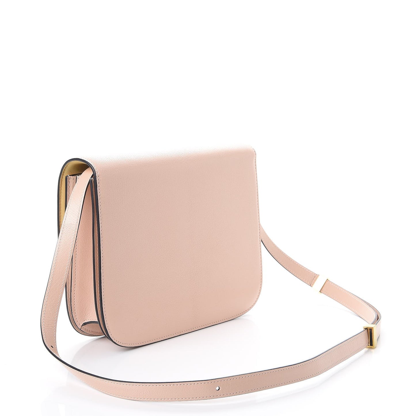 Shiny Goatskin Medium Classic Box Flap Bag Blush