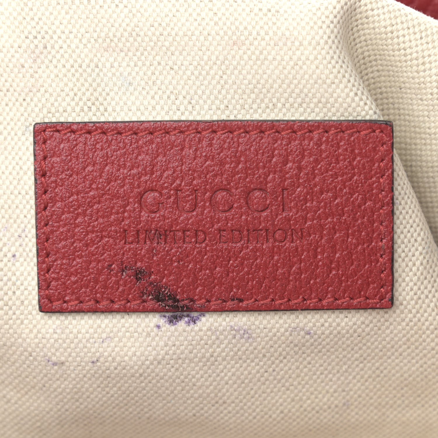 Gucci Soft GG Supreme Monogram Web Bosco Patch Small Crossbody Tote Beige Malva Hibiscus Red 8 of 15