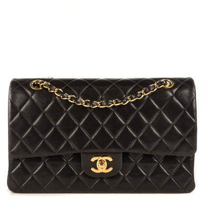 Chanel Lambskin Quilted Medium Double Flap Black 1 of 10