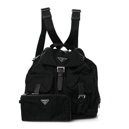 Prada Tessuto Nylon Saffiano Medium Backpack Black 3 of 13