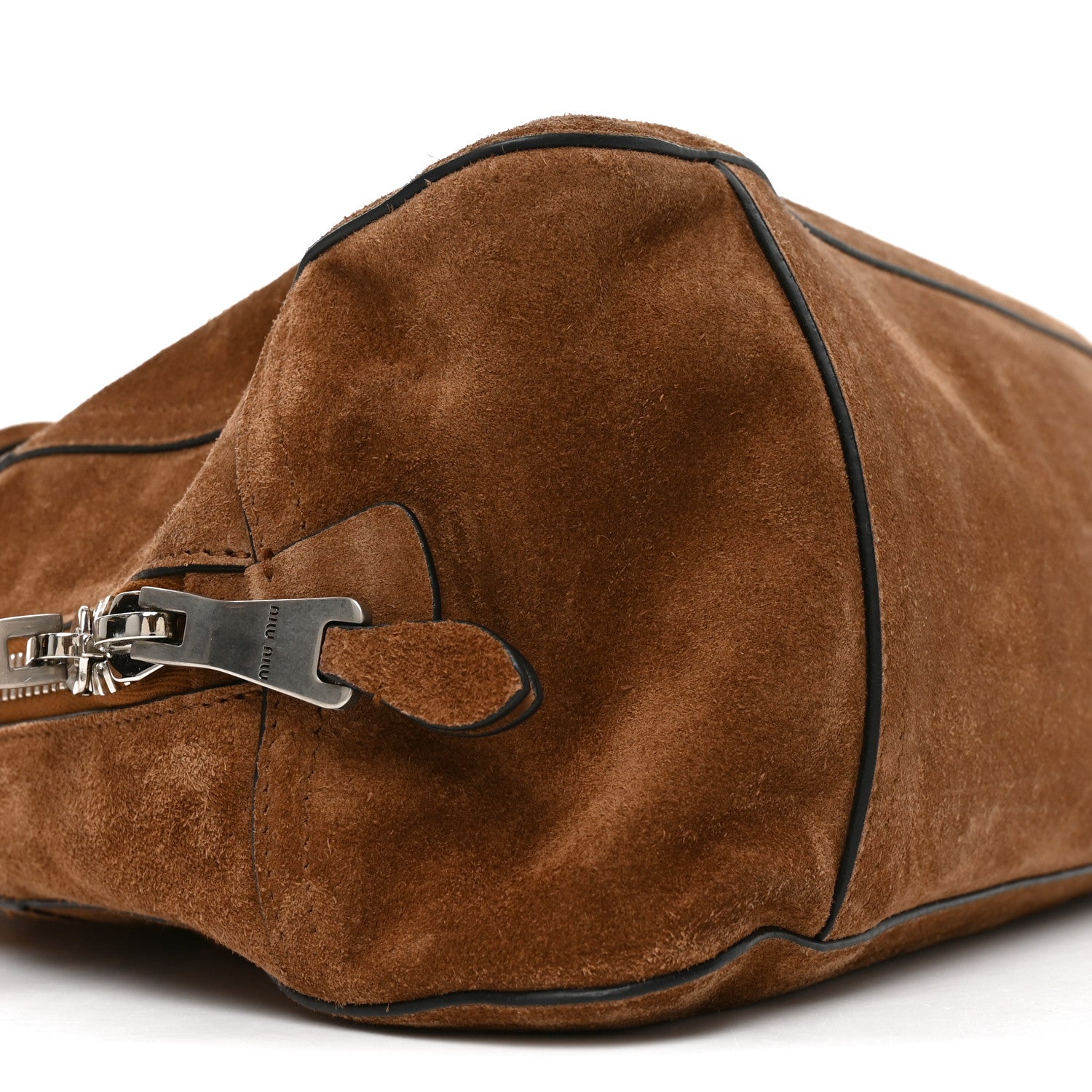 Miu Miu Camoscio Medium Vivant Bag Cacao 8 of 10