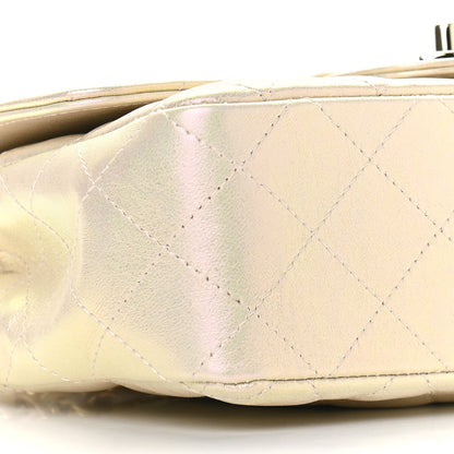 Chanel Iridescent Lambskin Quilted Mini Rectangular Flap Ivory 8 of 9