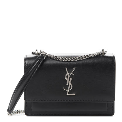 Saint Laurent Calfskin Monogram Sunset Chain Wallet Black 1 of 13
