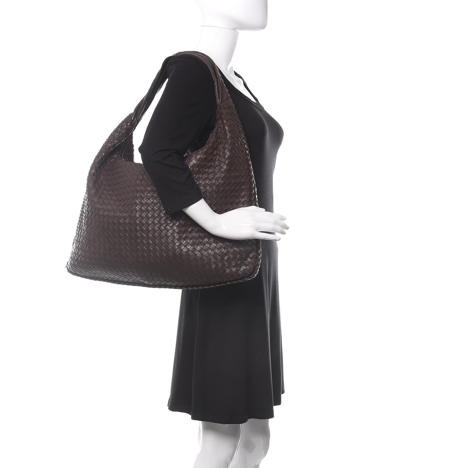 Bottega Veneta Nappa Intrecciato Large Veneta Hobo Ebano 2 of 8