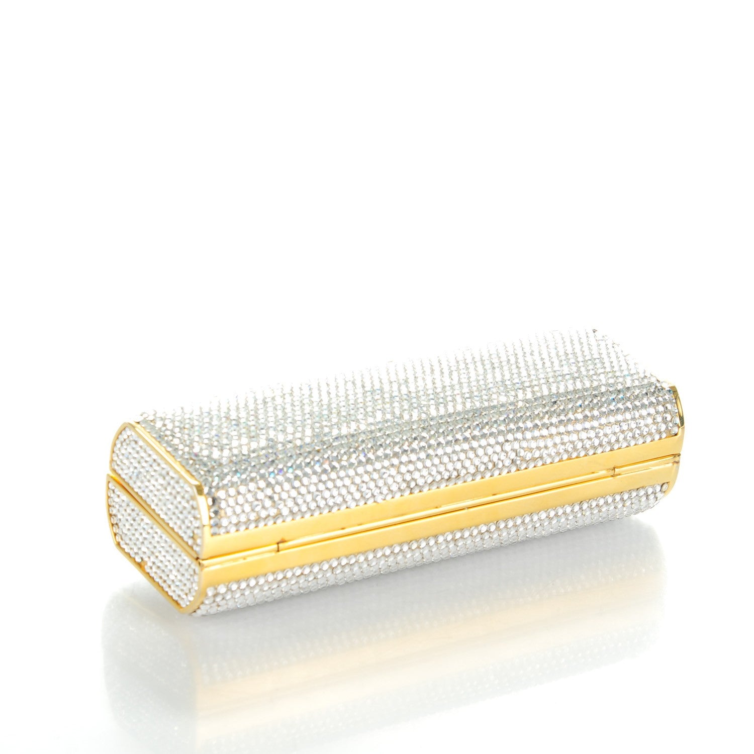Judith Leiber Swarovski Crystal Minaudiere Clutch Silver 4 of 7