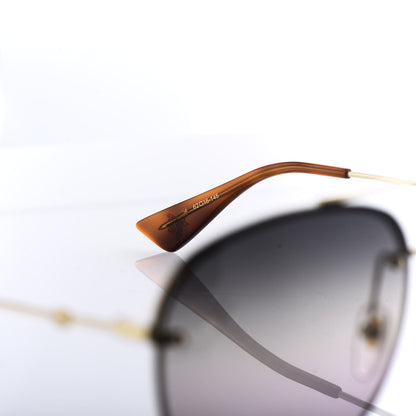Gucci Metal Aviator Glitter Sunglasses GG0227S Gold 5 of 10
