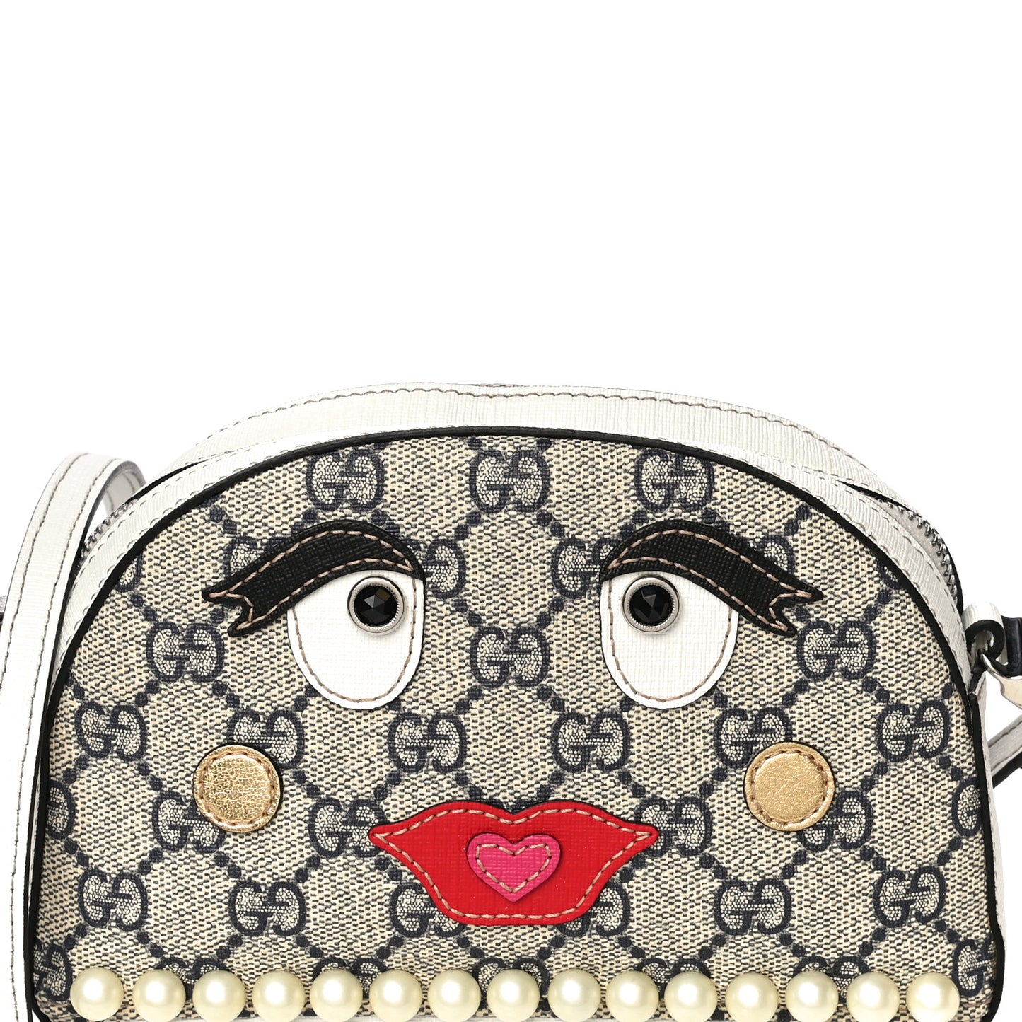 GG Supreme Monogram Childrens Octopus Messenger Bag White