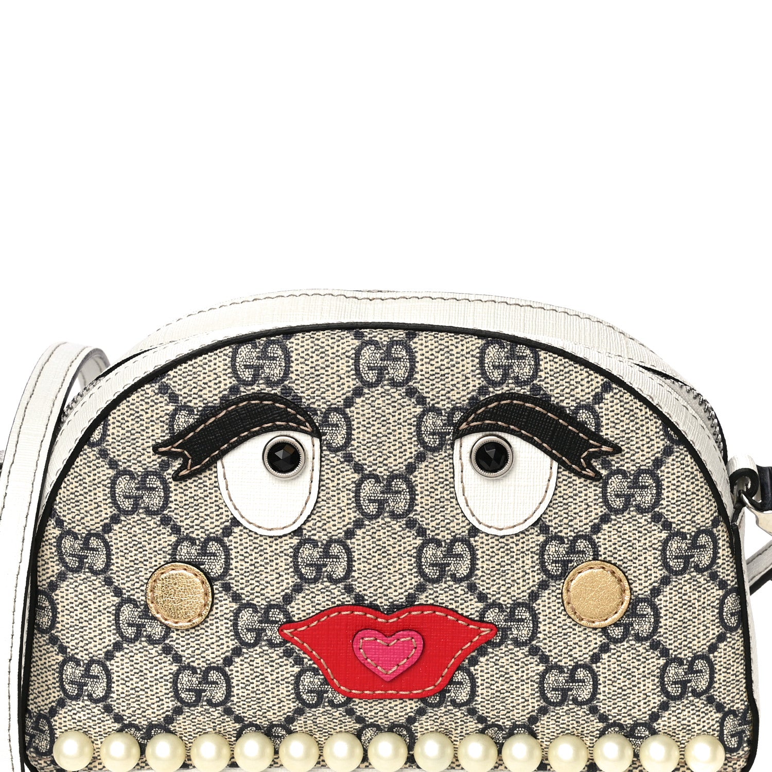 Gucci GG Supreme Monogram Childrens Octopus Messenger Bag White 9 of 14