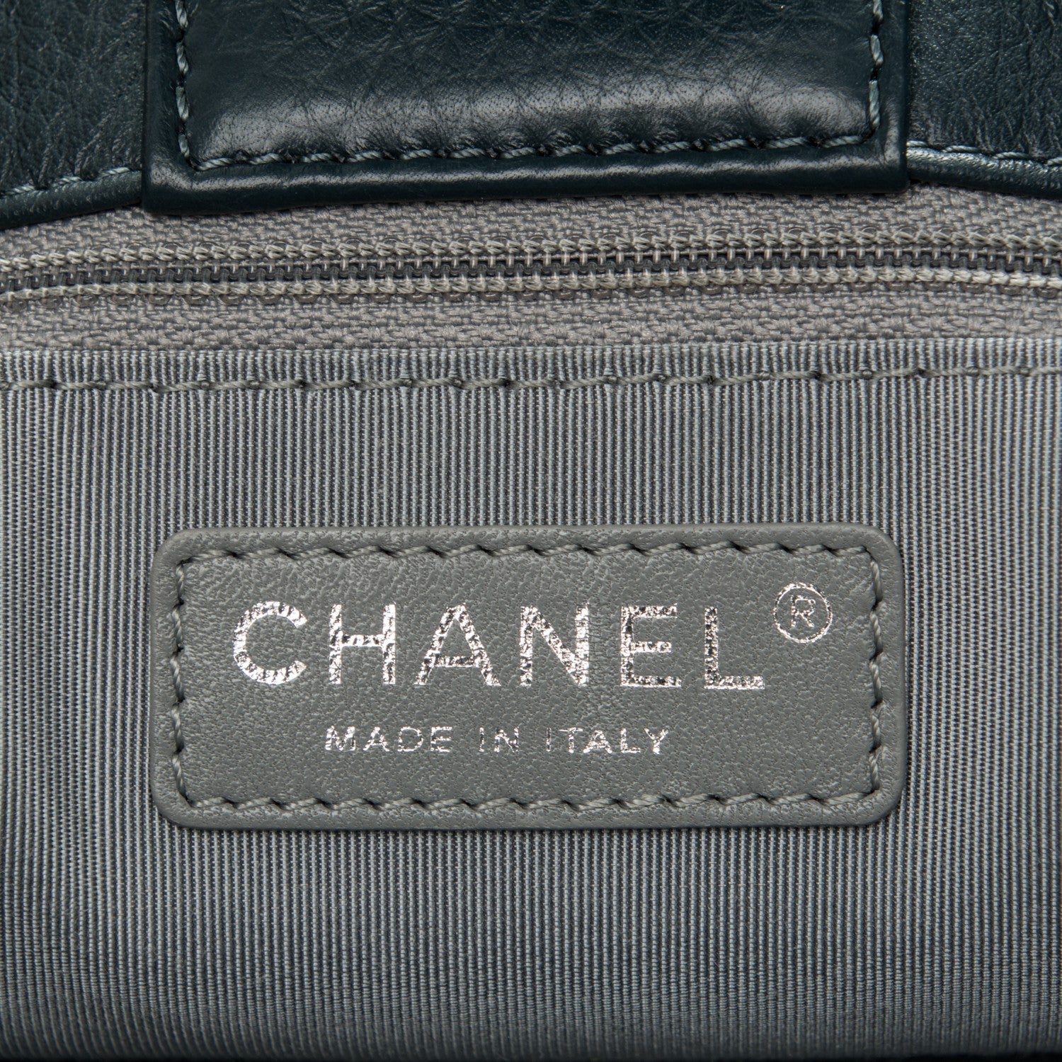 Chanel Deerskin Cerf Executive Shopper Tote Dark Blue 15 of 16