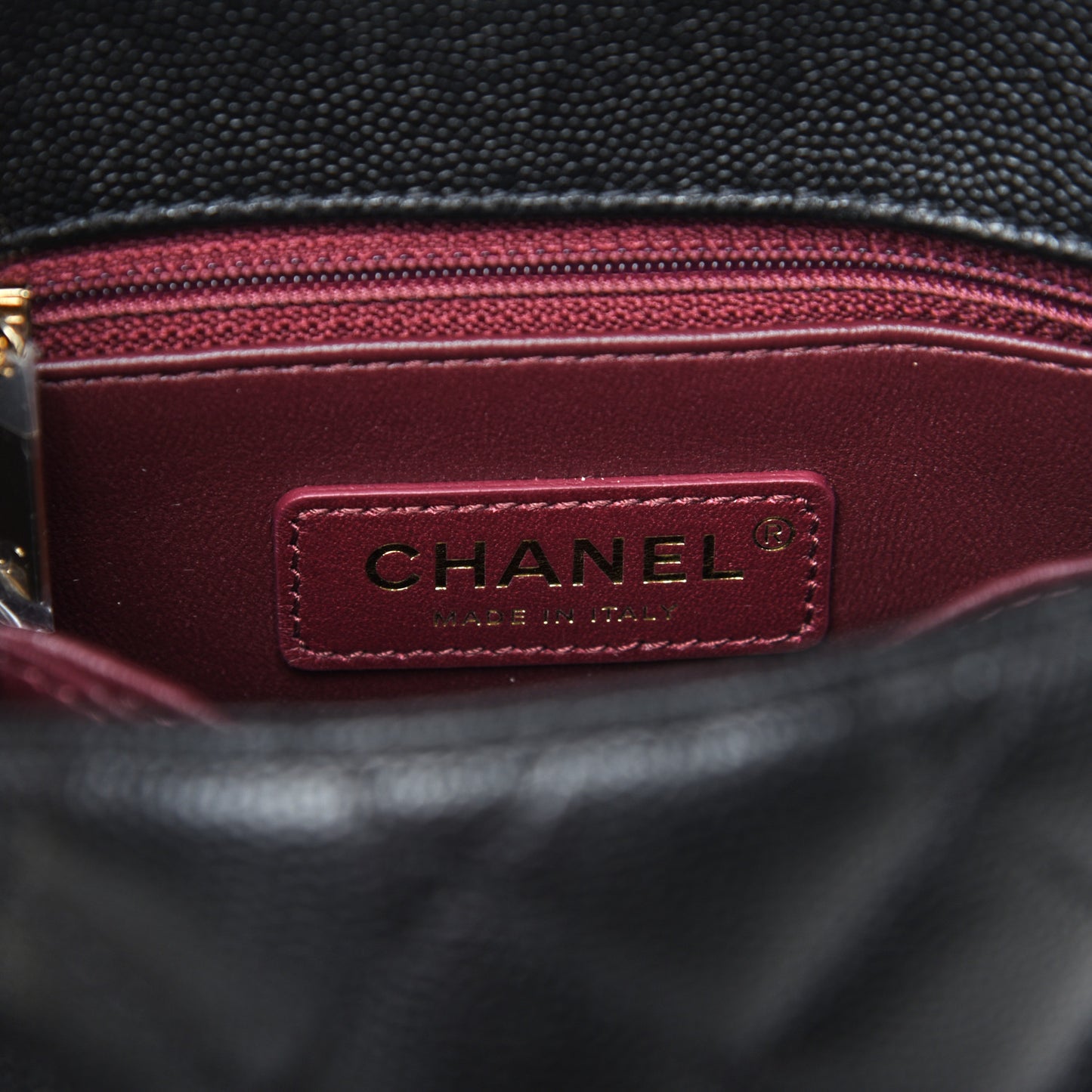 Caviar Quilted Extra Mini Coco Handle Flap Black