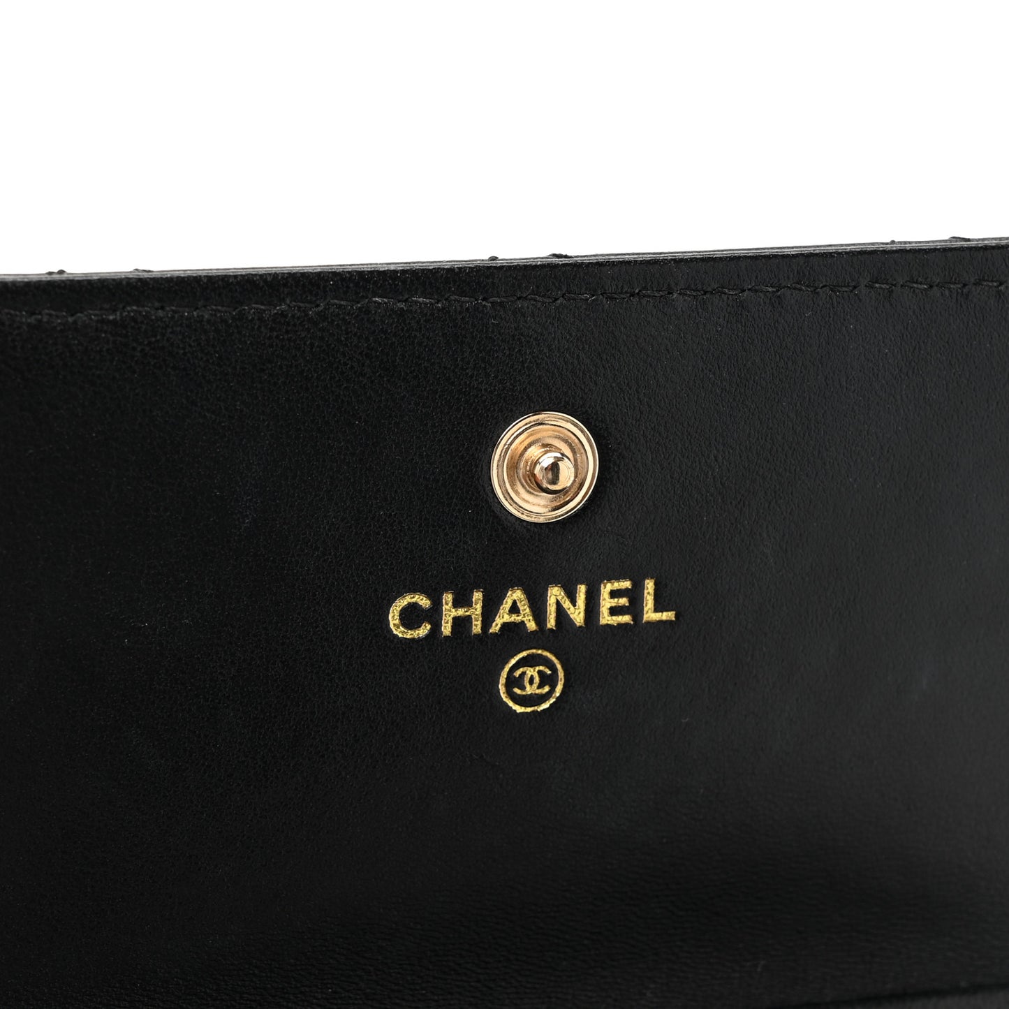 Lambskin Quilted My Chanel Lady Card Holder On Chain Black