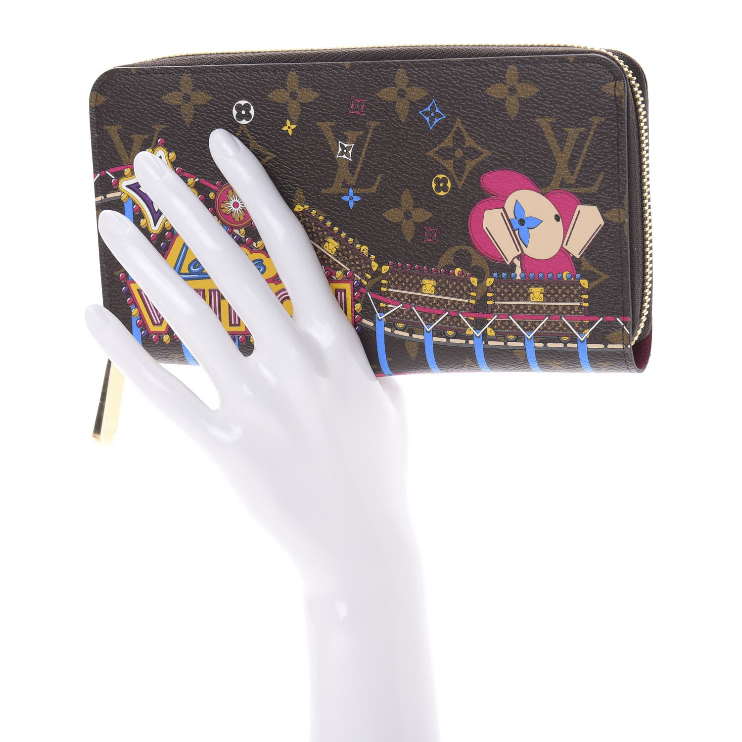 Louis Vuitton Monogram 2020 Christmas Animation Zippy Wallet Pivoine 2 of 8