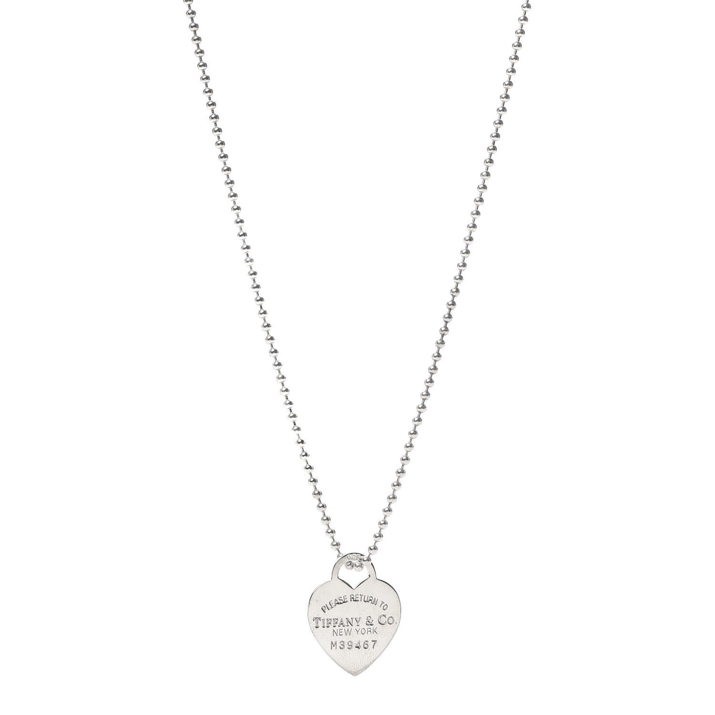 Sterling Silver Long Return to Tiffany Heart Pendant Necklace