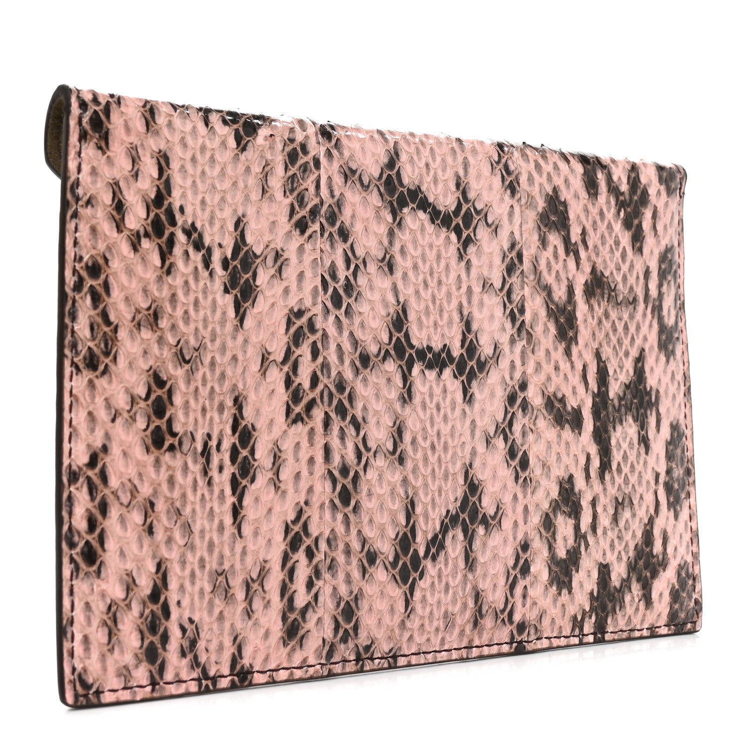 Fendi Snakeskin F is Fendi Medium Flat Envelope Pouch Rose Oro 3 of 8