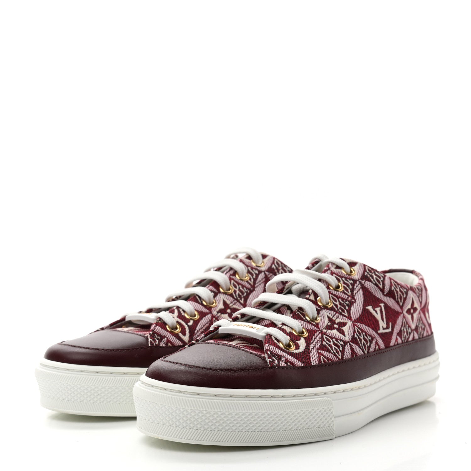 Louis Vuitton Jacquard Since 1854 Stellar Sneakers 37 Bordeaux 3 of 9