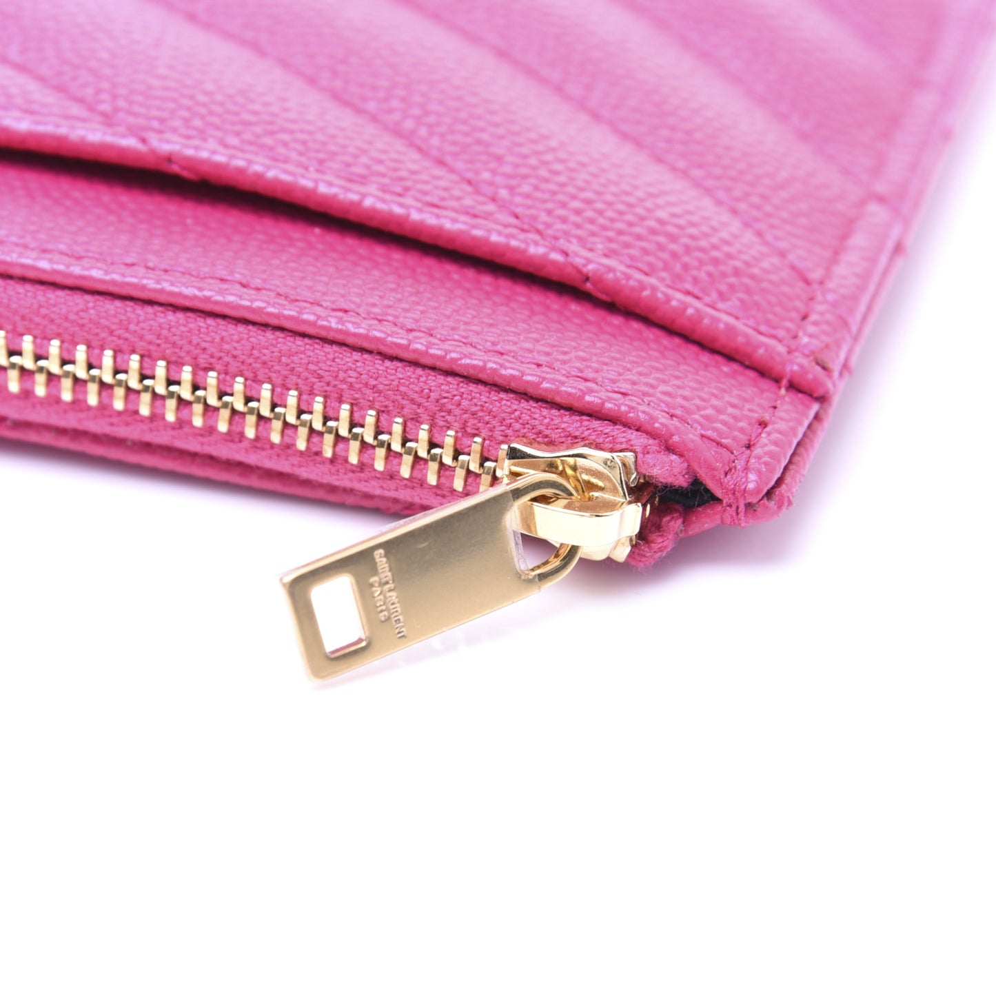 Grain De Poudre Chevron Monogram Bill Pouch Bright Pink