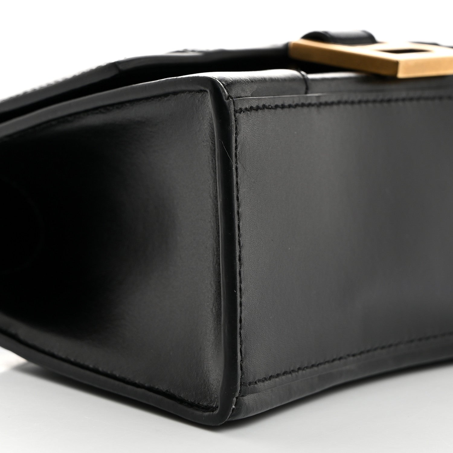 Balenciaga Shiny Box Calfskin Hourglass Top Handle Bag XS Black 10 of 11