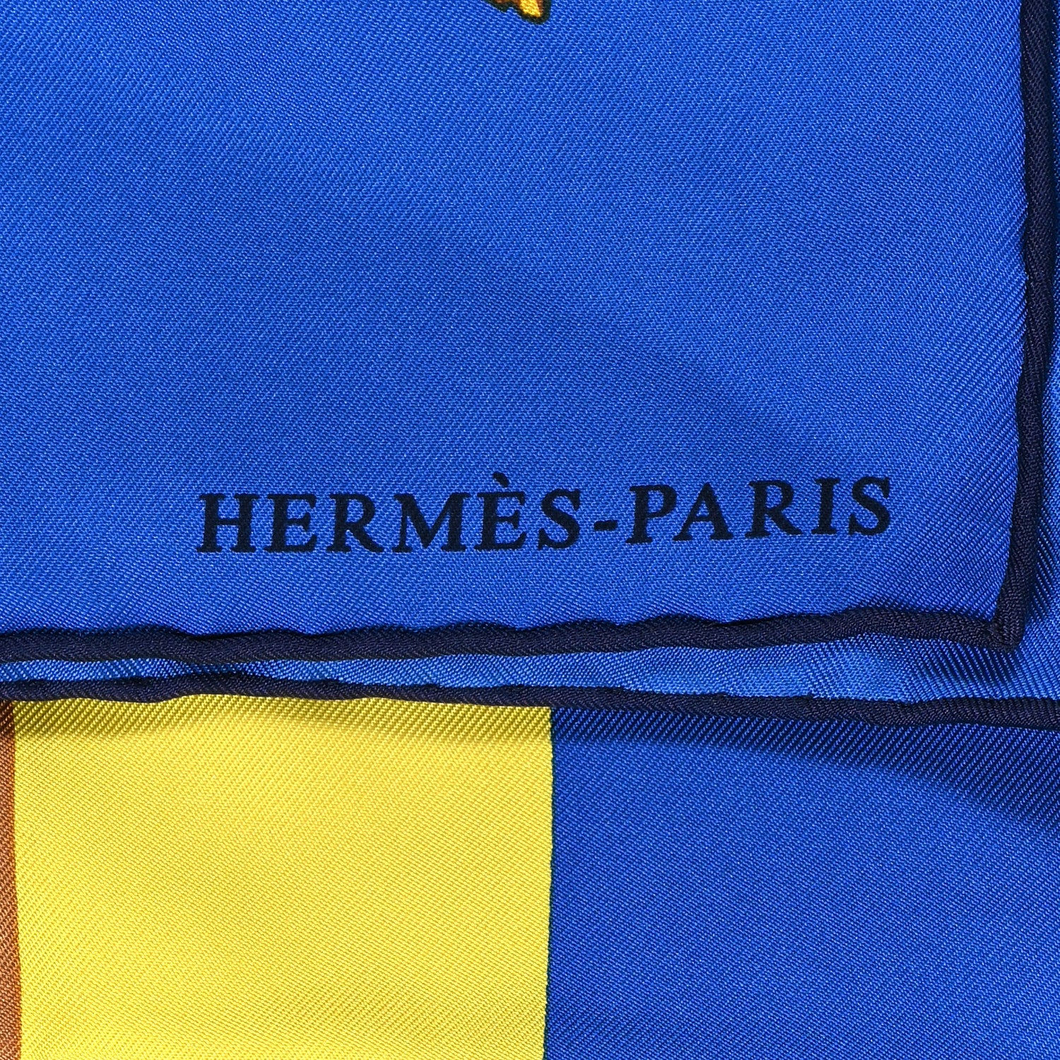 Hermes Silk Toucans De Paradis Scarf 90 Bleu Roy Jaune 2 of 6