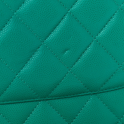 Chanel Caviar Quilted Jumbo Double Flap Turquoise 11 of 11