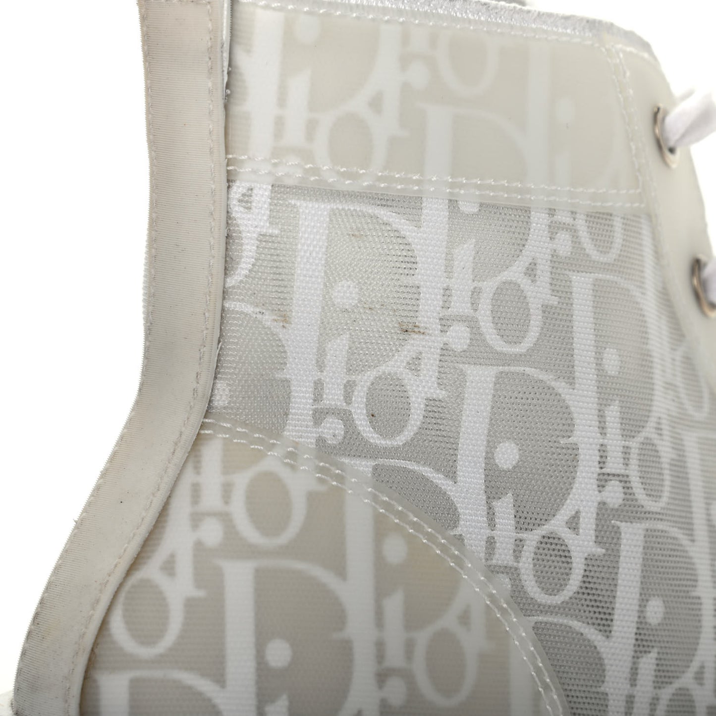 Technical Canvas Oblique Mens B23 High Top Sneakers 41 White