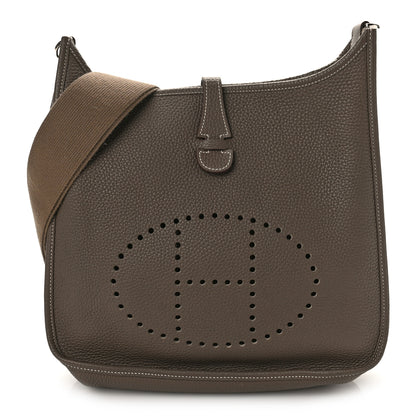 Hermes Taurillon Clemence Evelyne III PM Etoupe 1 of 8