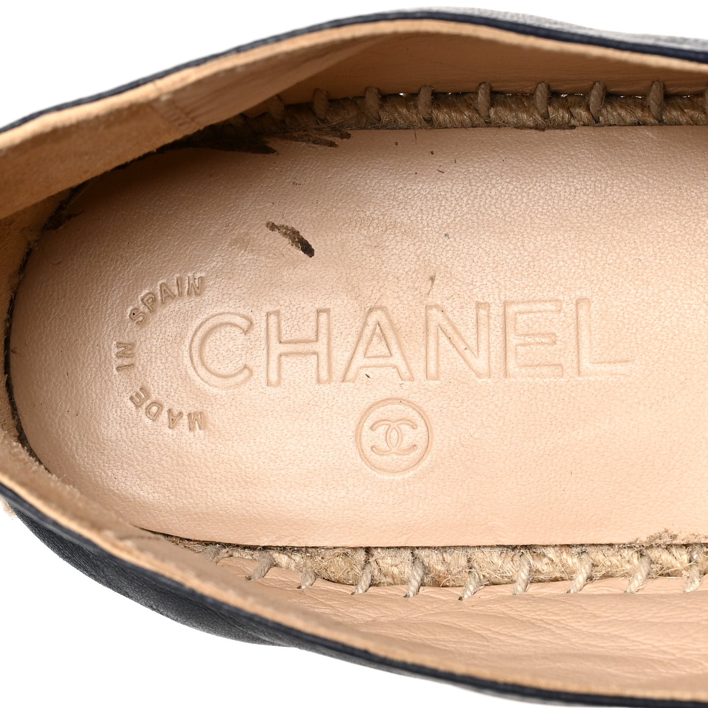 Lambskin CC Espadrilles 41 Navy Black