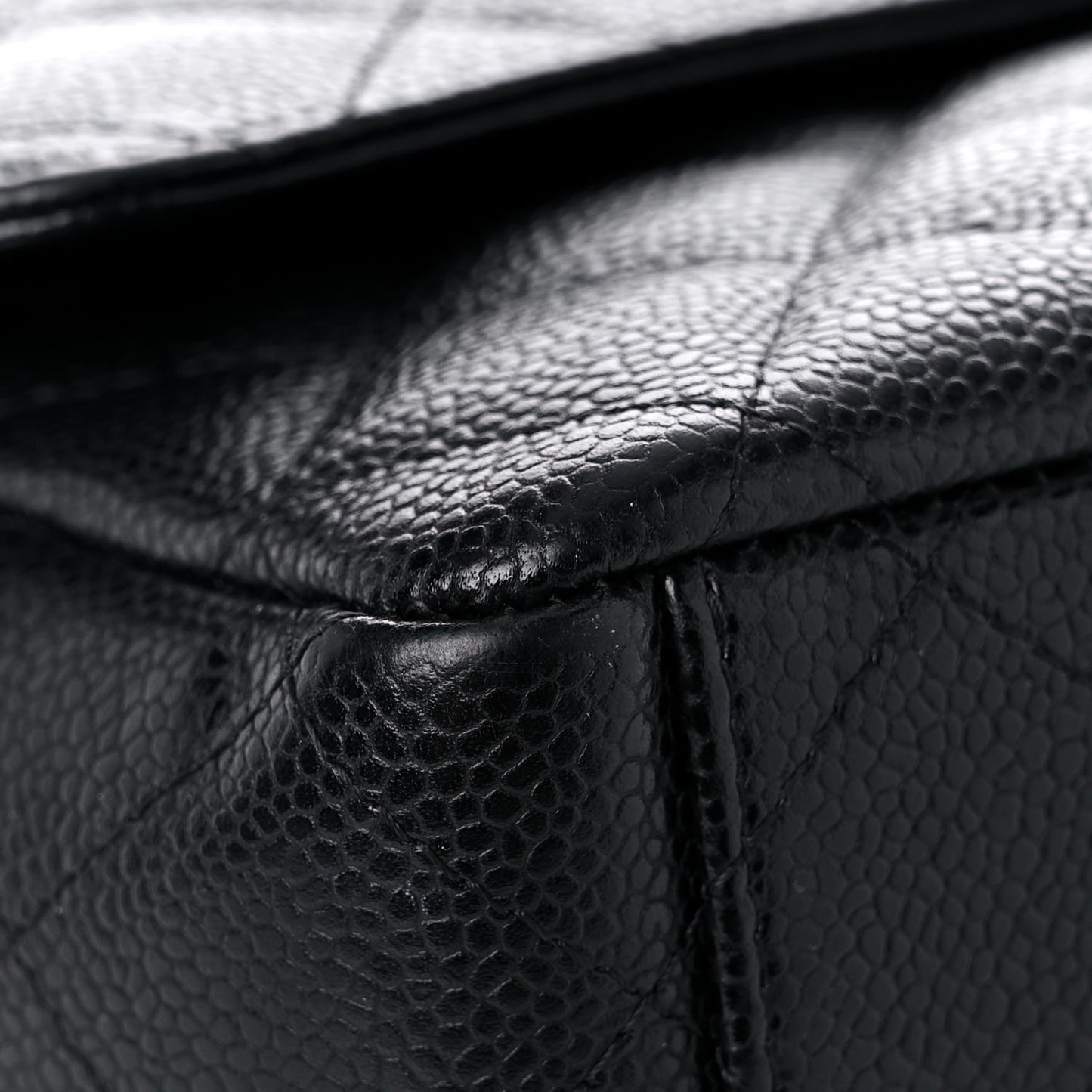 Caviar Quilted Maxi Double Flap Black