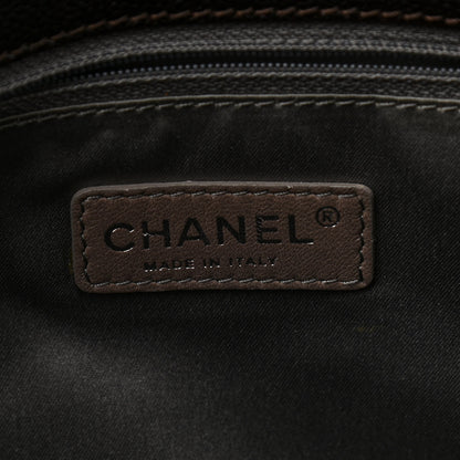 Chanel Glazed Caviar Pocket In The City Tote Dark Brown 5 of 10