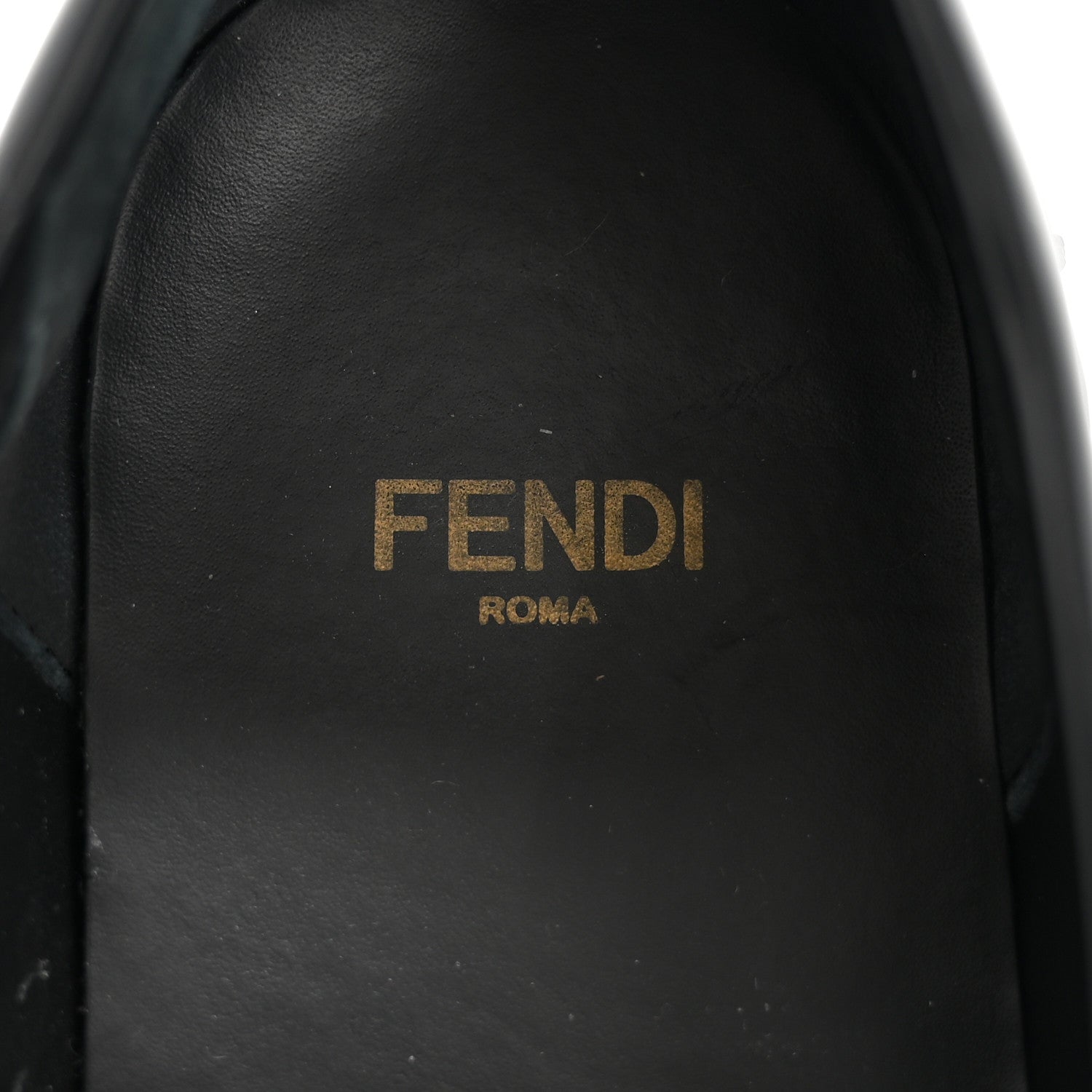Fendi Vitello Abrasivato Fendigraphy 50mm Loafers 36 Black 7 of 15