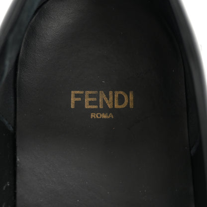Fendi Vitello Abrasivato Fendigraphy 50mm Loafers 36 Black 7 of 15