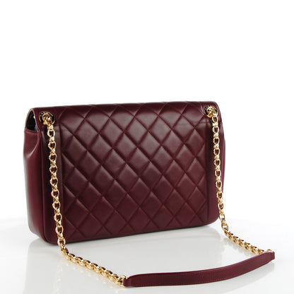 Chanel Lambskin Quilted Large Chic With Me Flap Rouge Fonce 3 of 7