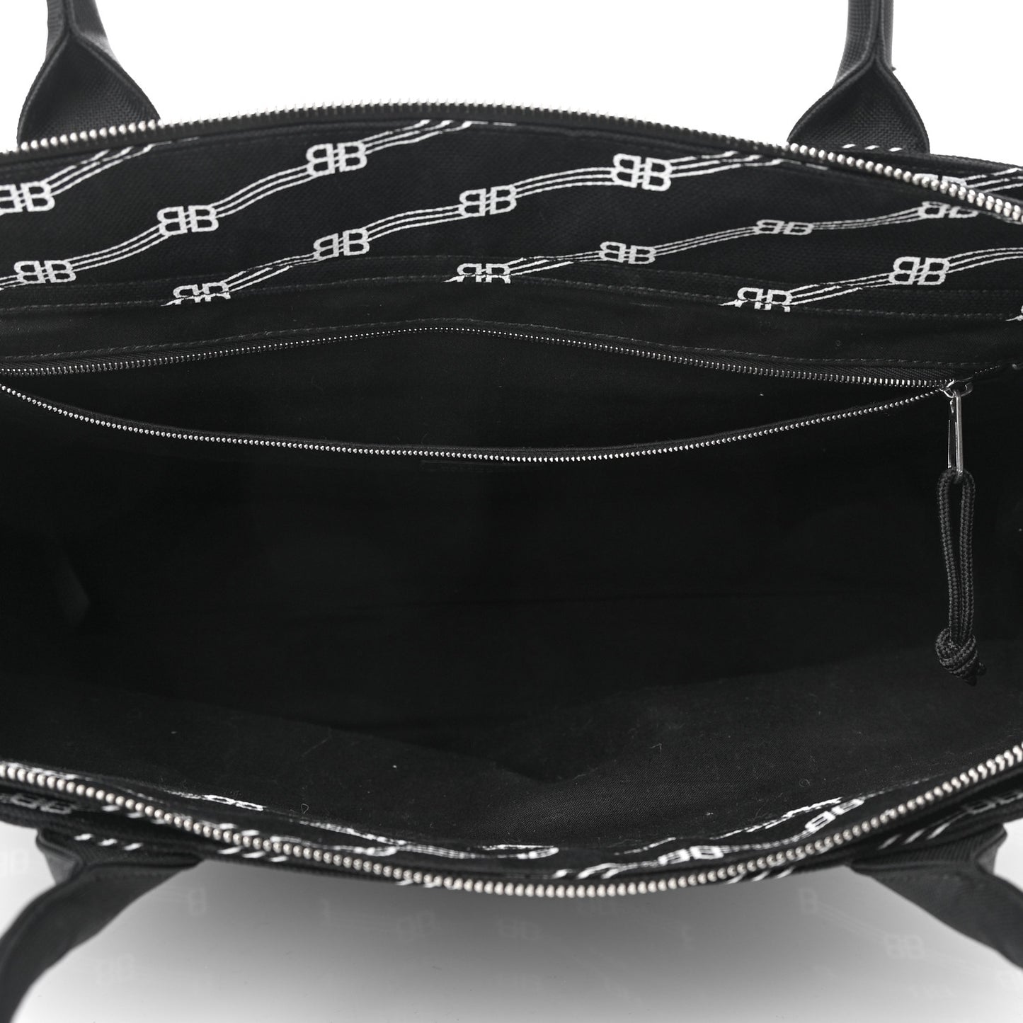 Canvas BB Monogram Tote Black