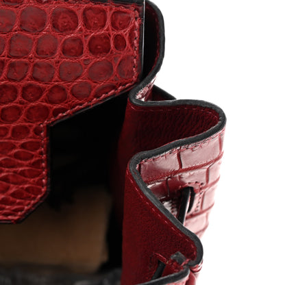 Hermes Matte Porosus Crocodile Birkin 35 Rouge H 11 of 11