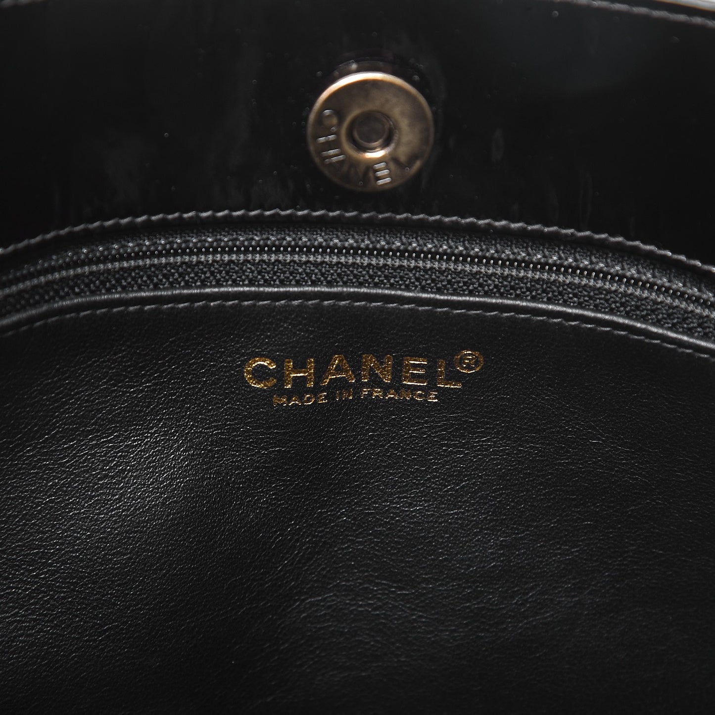 Patent Mademoiselle Tote Black