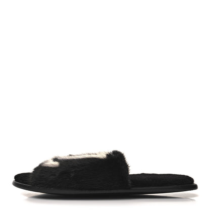 Louis Vuitton Mink Fur Homey Flat Mules 37-38 Black 1 of 5