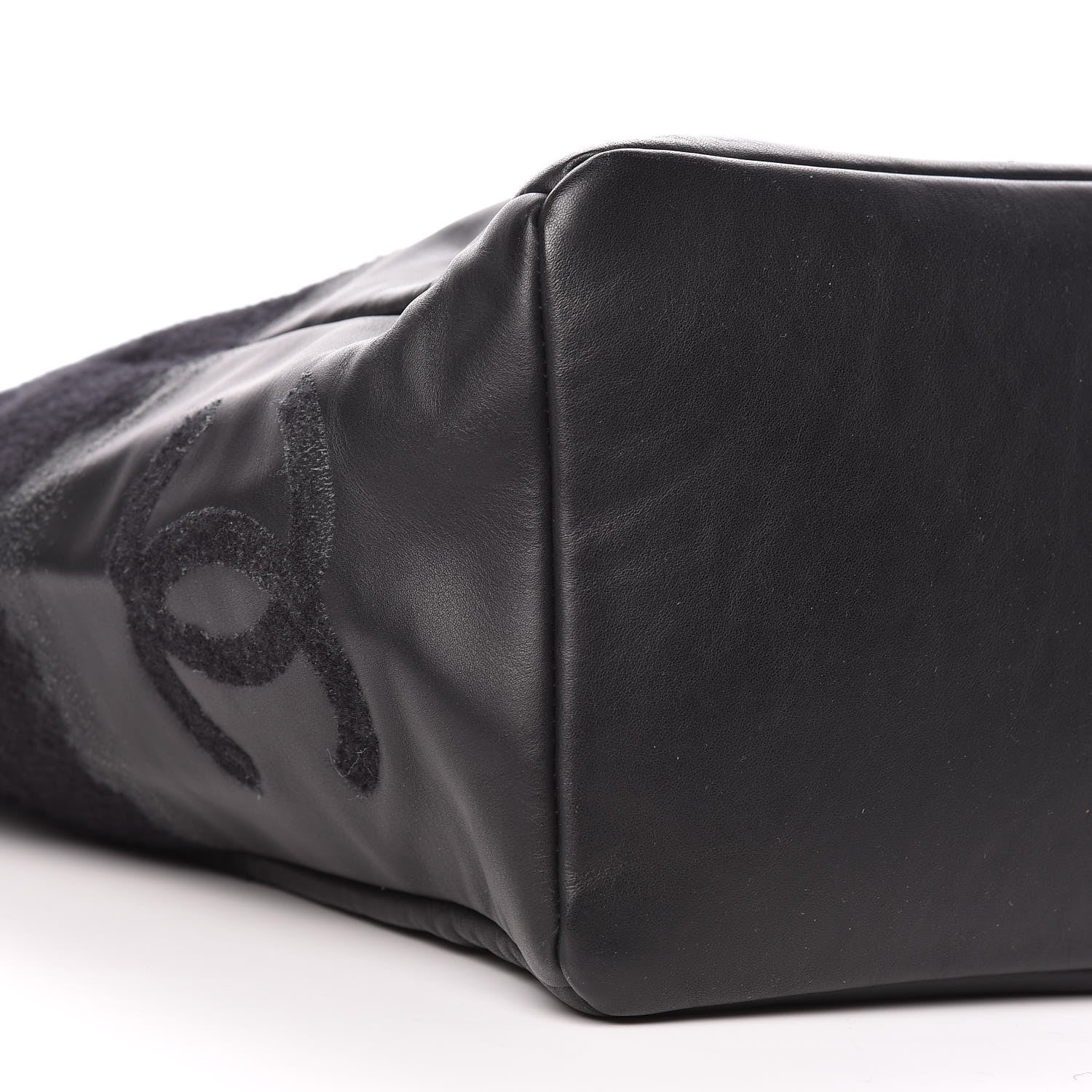 Chanel Wool Calfskin Sport North South Tote Black 8 of 9