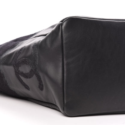 Chanel Wool Calfskin Sport North South Tote Black 8 of 9