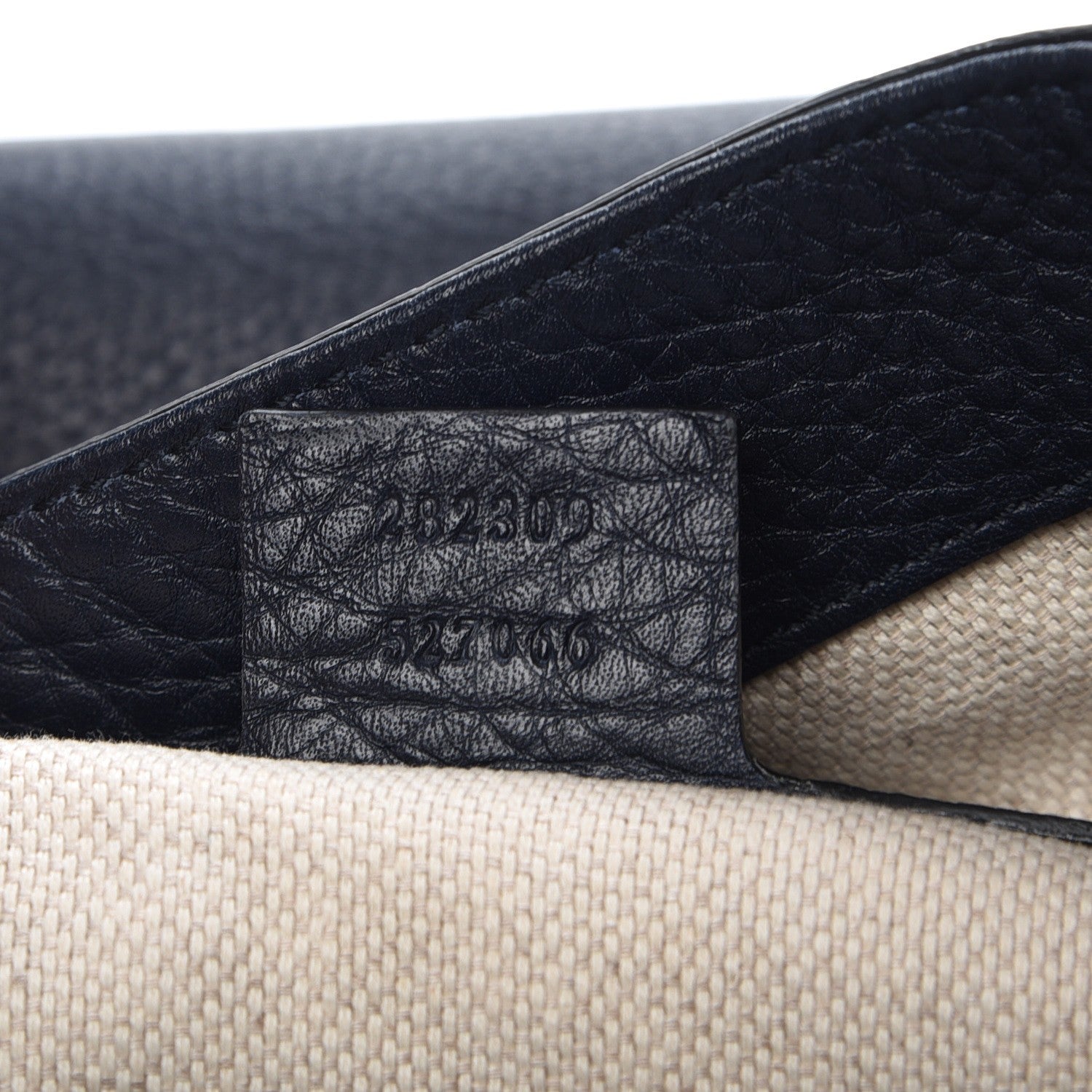 Gucci Pebbled Calfskin Medium Soho Shoulder Bag Blue 7 of 7
