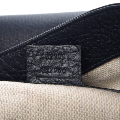 Gucci Pebbled Calfskin Medium Soho Shoulder Bag Blue 7 of 7