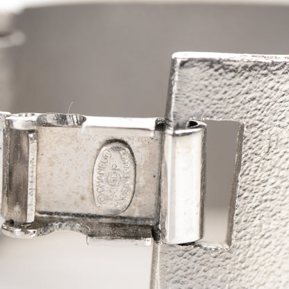 Chanel Metal Logo Bracelet Silver 4 of 5