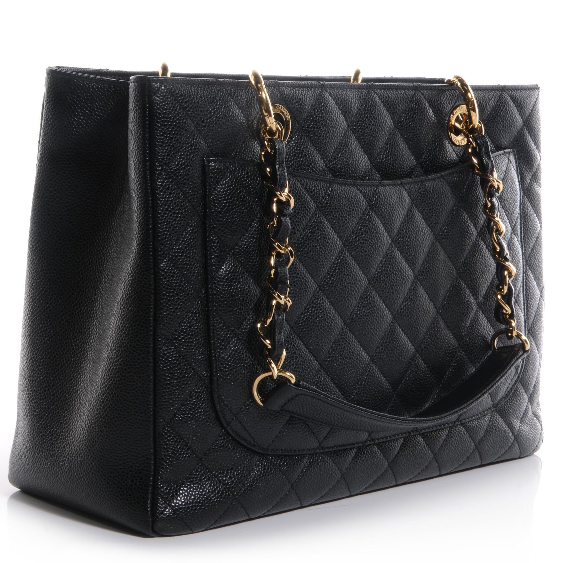 Chanel Caviar Grand Shopping Tote GST Black 3 of 9